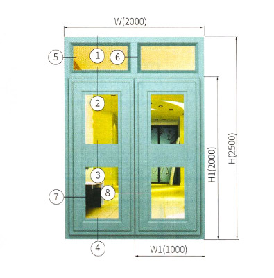 啟東門窗_啟東鋁合金_啟東鋁材_南通暉璜門窗有限公司_WP50F系列平開門